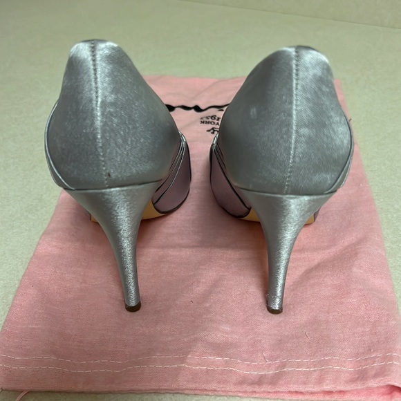 Nina silver metallic high heeled ladies shoes size 6 - Picture 3 of 9